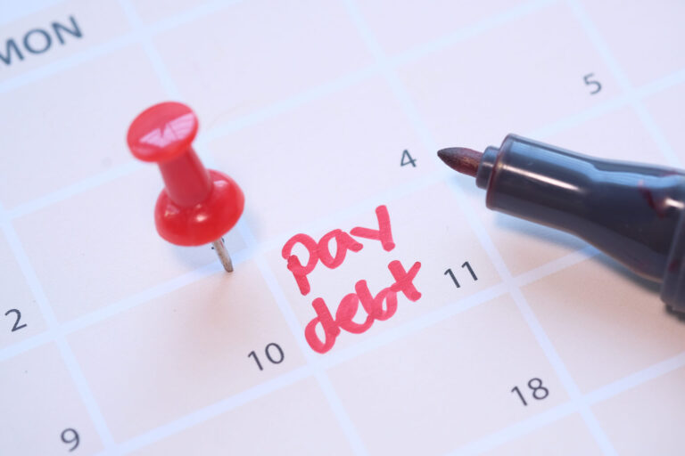 Pay debt reminder on calendar