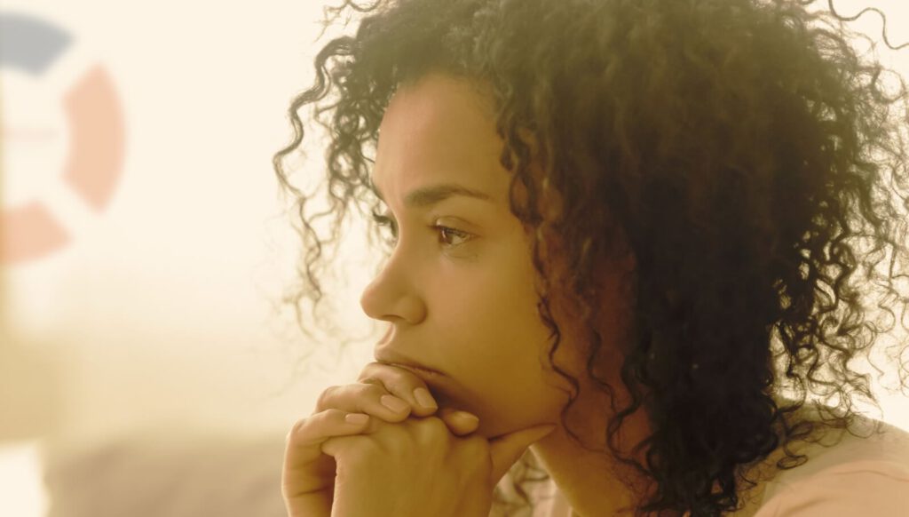 woman stressed financially