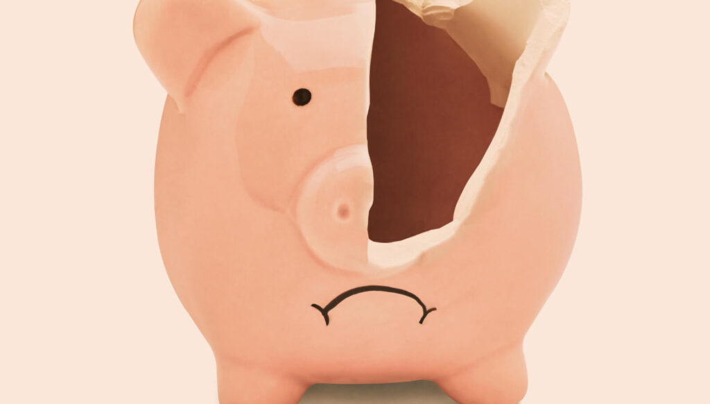 Smashed Piggy Bank